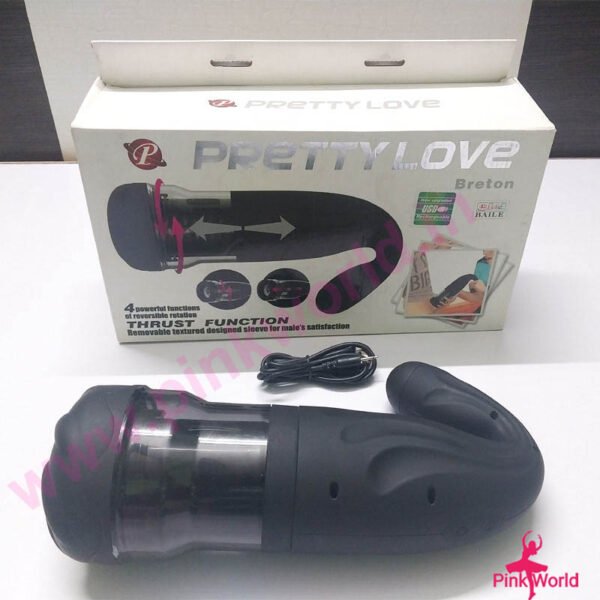 Pretty Love Breton Rechargeable Thrusting & Rotating Masturbator For Men. - Image 2