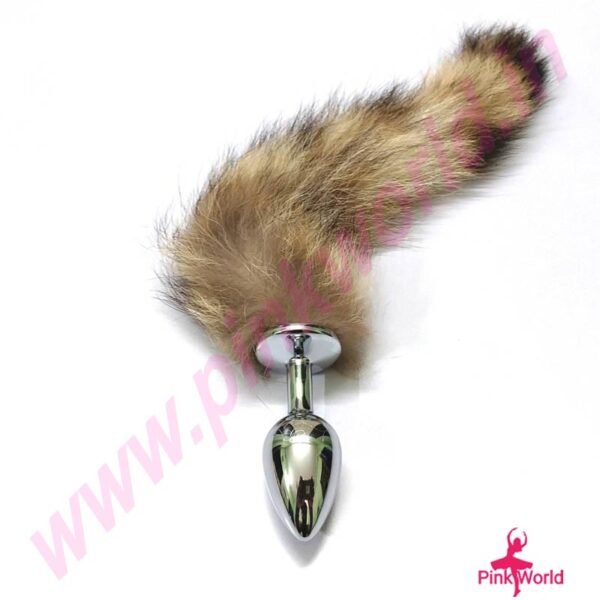 Pure Steel With Real Fox Tail Anal Plug. - Image 2