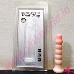 Being Fetish Pure Silicone Extra Rib Anal Plug.