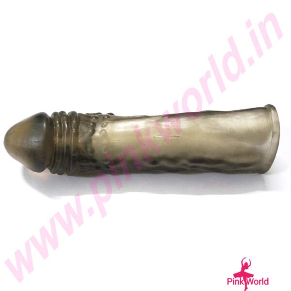 Night King Premium Stretchable Penis Sleeve- Grey. - Image 3