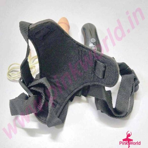 Extra Grip Remote Control Vibrating Strapon Dildo- Brown. - Image 3