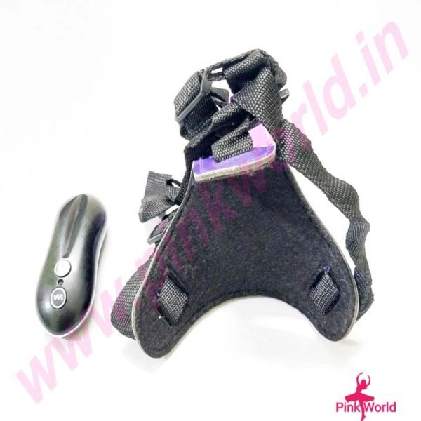 Extra Grip Remote Control Vibrating Strapon Dildo- Magenta. - Image 5