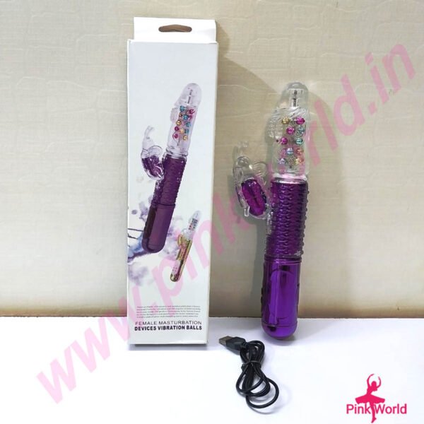 Realistic Rechargeable Female Masturbation Dildo With Vibration Balls.