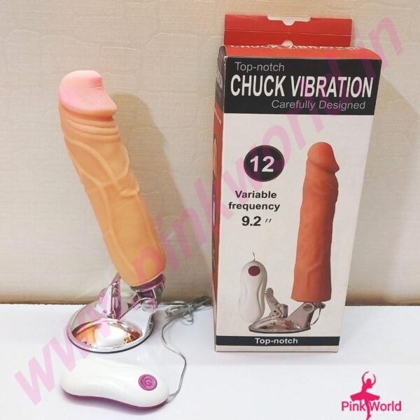 Top-Notch Chuck Vibration Realistic 9.2 Inch Stand Dildo.