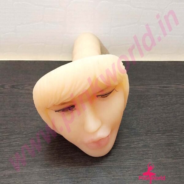 Cute Face Silicone Mouth Hand Masturbator.