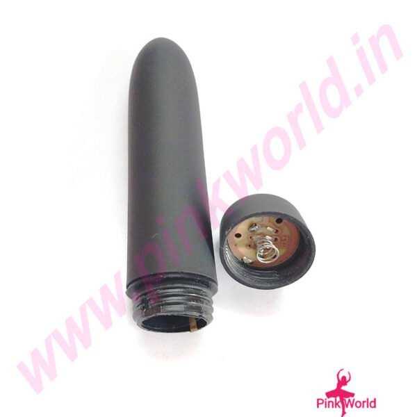 Small Pocket Lipstick Vibrator- Black. - Image 4