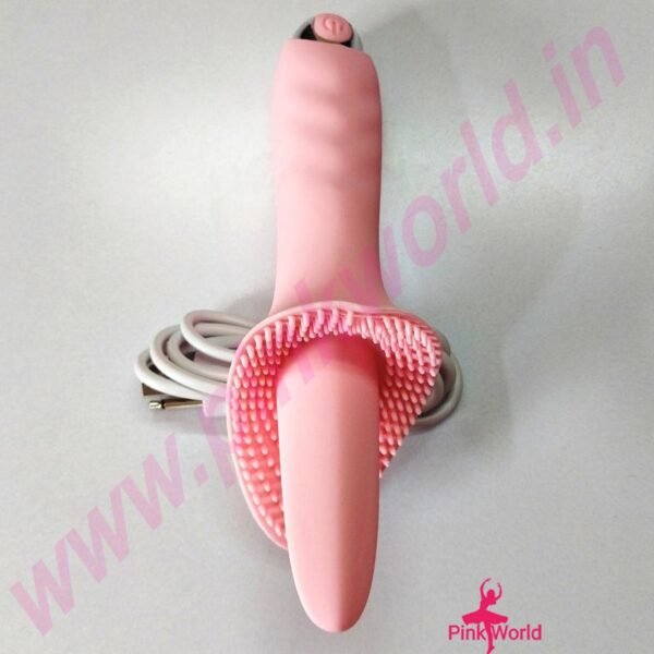 Vibrating Cunnilingus Clitoris Massager-Pink. - Image 3