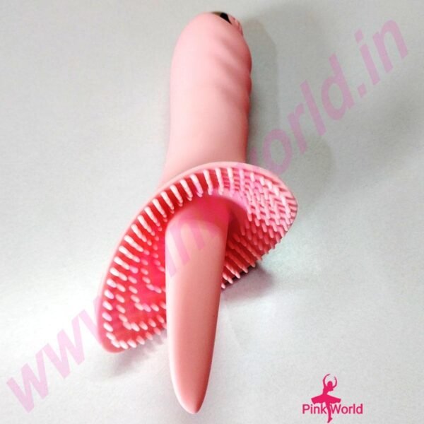 Vibrating Cunnilingus Clitoris Massager-Pink. - Image 4