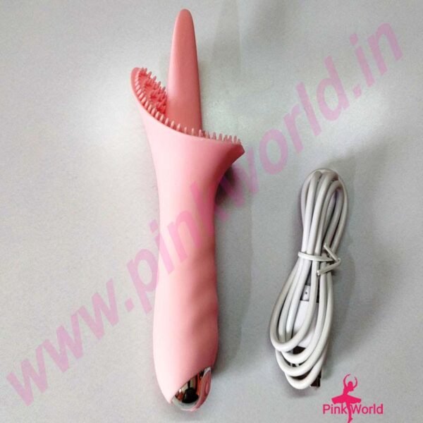 Vibrating Cunnilingus Clitoris Massager-Pink. - Image 5