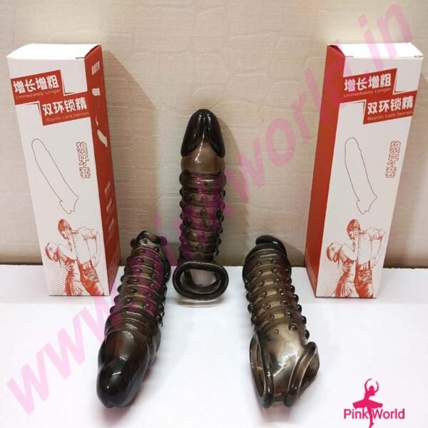 Double Look 7 Inch Silicone Penis Sleeve.