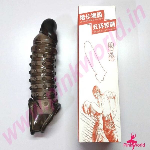 Double Look 7 Inch Silicone Penis Sleeve. - Image 2