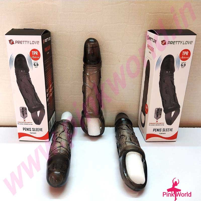 Pretty Love Carson 6.9 Inch Penis Sleeve- Black.
