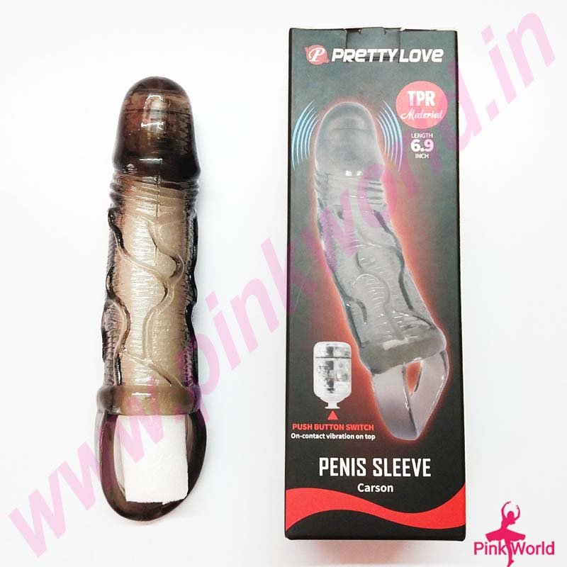 Pretty Love Carson 6.9 Inch Penis Sleeve- Black. - Image 3