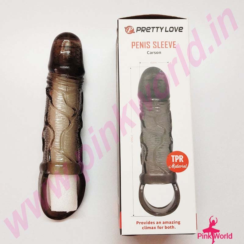 Pretty Love Carson 6.9 Inch Penis Sleeve- Black. - Image 4