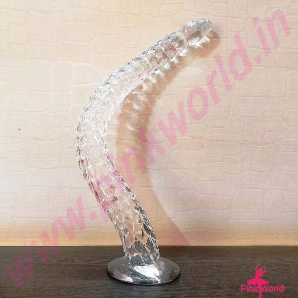 Realistic 18 Inch Long Transparent Silicone Dildo.