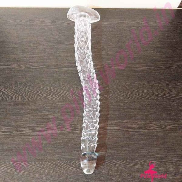 Realistic 18 Inch Long Transparent Silicone Dildo. - Image 2