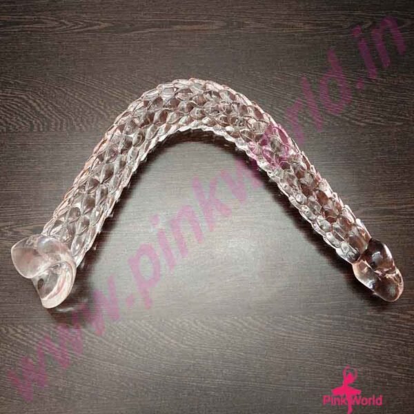 Realistic 18 Inch Long Transparent Silicone Dildo. - Image 3