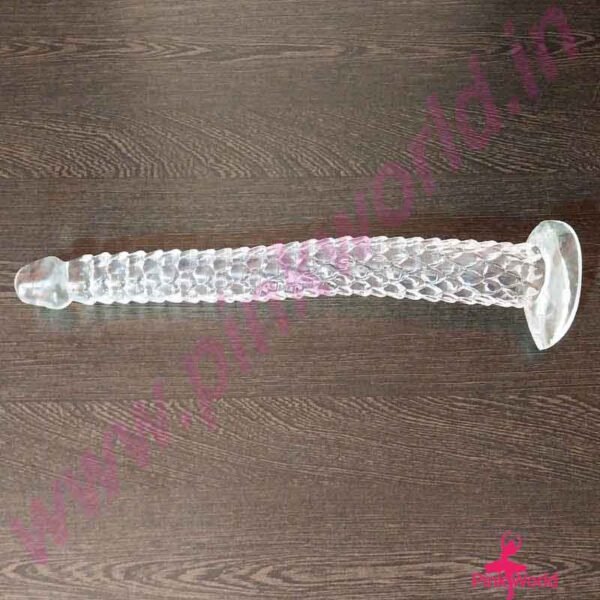 Realistic 18 Inch Long Transparent Silicone Dildo. - Image 4