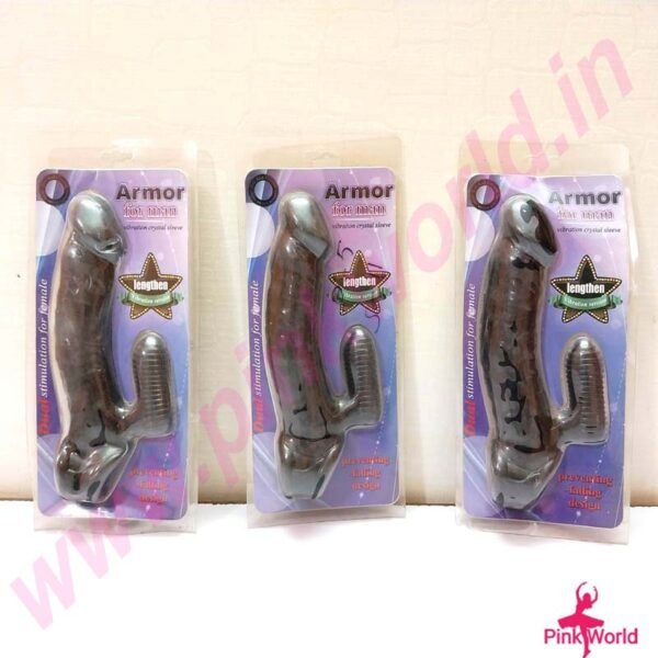 Armor For Man Penis Sleeve With Clitoris Vibration-Black. - Image 8