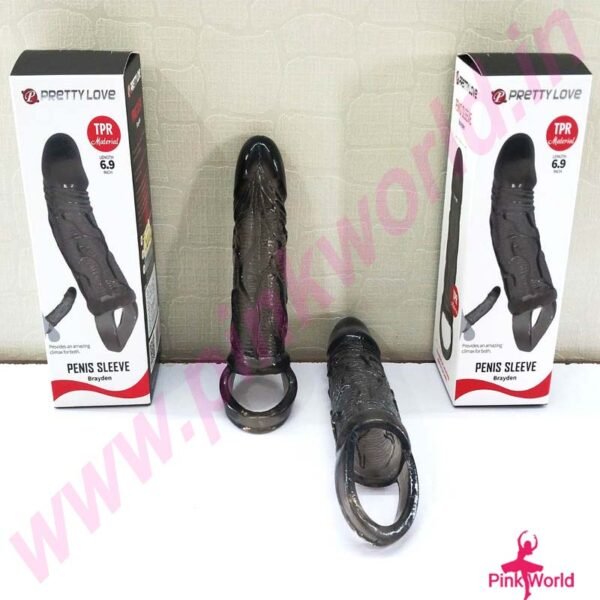 Pretty Love Brayden 6.9 Inch Penis Sleeve- Black.