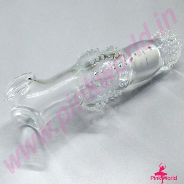Wolf’s` Knot Big Mac Vibrating Transparent Penis Sleeve - 8.5 Inch. - Image 3