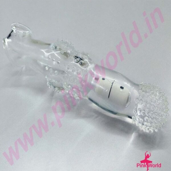Wolf’s` Knot Big Mac Vibrating Transparent Penis Sleeve - 8.5 Inch. - Image 4