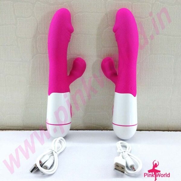 Premium Rechargeable High-Speed Rabbit Vibrator – Pink.