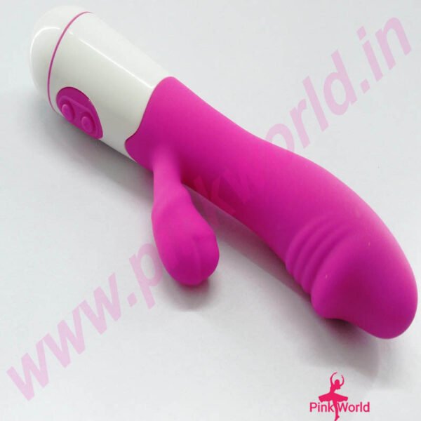 Premium Rechargeable High-Speed Rabbit Vibrator – Pink. - Image 3