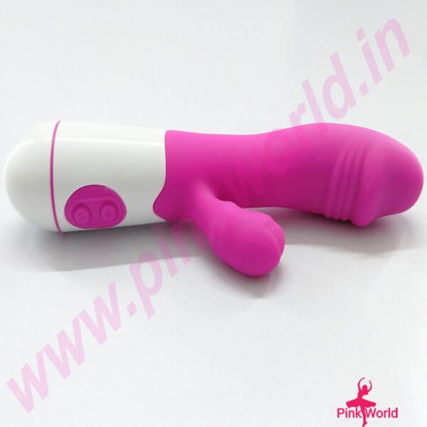 Premium Rechargeable High-Speed Rabbit Vibrator – Pink. - Image 4