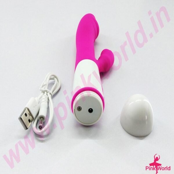 Premium Rechargeable High-Speed Rabbit Vibrator – Pink. - Image 7