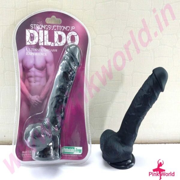 Strong Suction Cup 8 Inch Dildo For Ultimate Orgasm – Black.