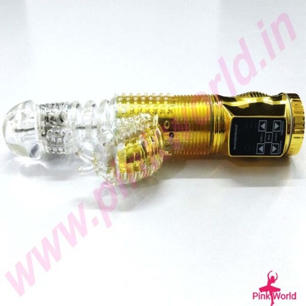 Daffy Deep Stroker Multi Speed Vibrator – Golden. - Image 5