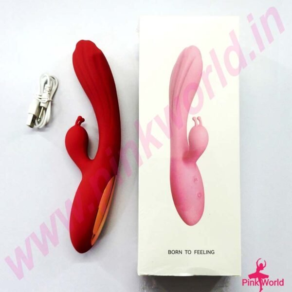 Born To Feeling Premium Rabbit Vibrator – Maroon. - Image 2