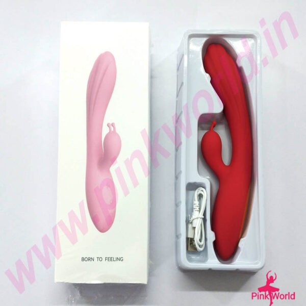 Born To Feeling Premium Rabbit Vibrator – Maroon. - Image 9