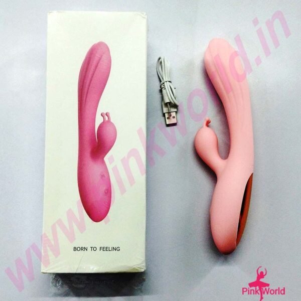 Born To Feeling Premium Rabbit Vibrator – Pink. - Image 2