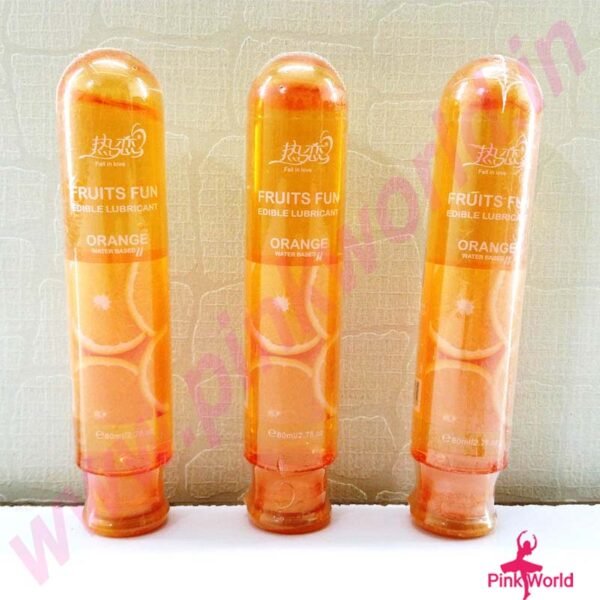 Fruits Fun Orange Flavored Water-Base Lubricant – 80ml.