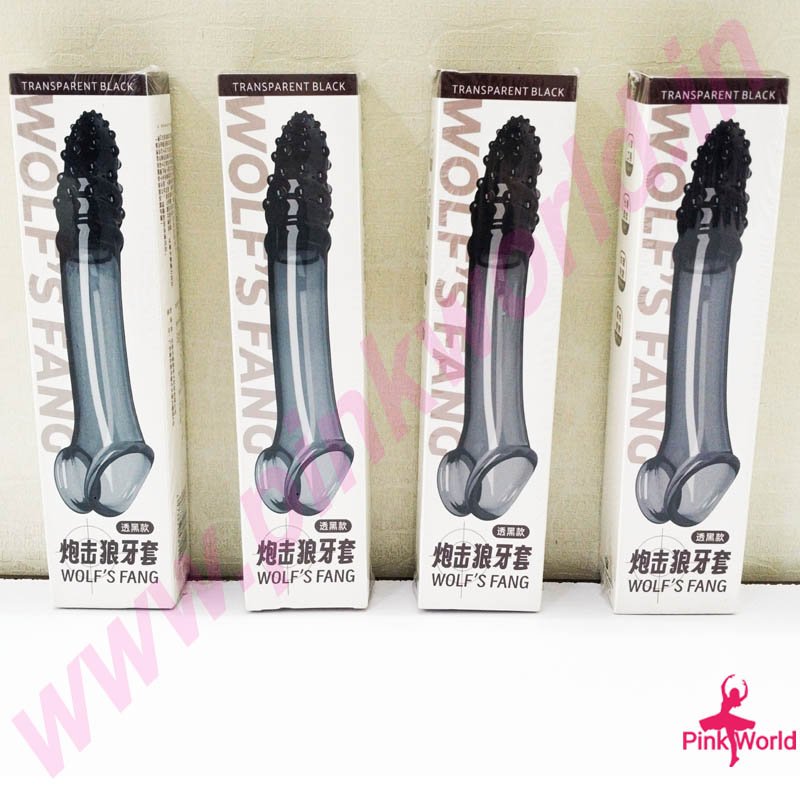 Wolf’s Fang Transparent Black Silicone Condom. - Image 7